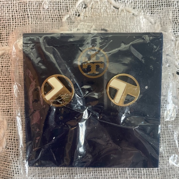 Tory Burch Gold Stud Earrings - Picture 3 of 3